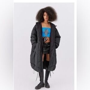 BDG Long Black Puffer Jacket